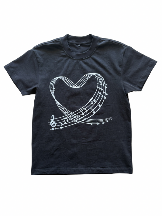 “LOVE TUNES” TEE (BLACK)